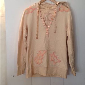 Light peach free people sweatshirt
